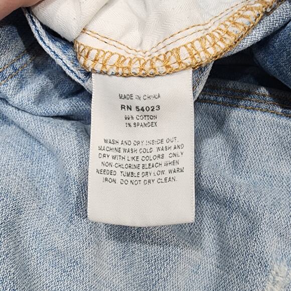 Gap 1969 Jeans Sexy Boyfriend Size 28 Stretchy Light Wash Distressed - Picture 7 of 10